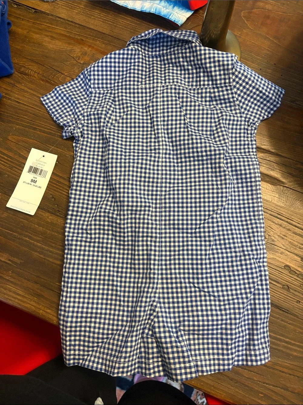 NWT Ralph Lauren checkered romper